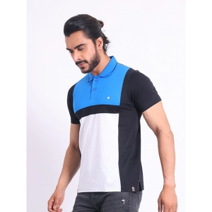 Generic Men's Casual Cotton Printed Polo Neck Half Sleeve T-Shirt (Black)