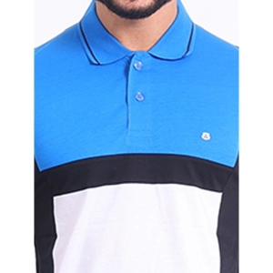 Generic Men's Casual Cotton Printed Polo Neck Half Sleeve T-Shirt (Black)