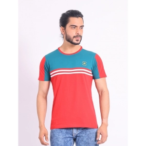 Generic Men's Casual Cotton Printed Round Neck Half Sleeve T-Shirt (Red)