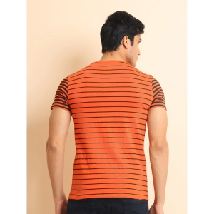 Generic Men's Casual Cotton Printed Round Neck Half Sleeve T-Shirt (Rust)
