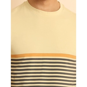 Generic Men's Casual Cotton Printed Round Neck Half Sleeve T-Shirt (Brown)