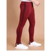 Men's Casual Cotton Striped Full Length Track Pant (Maroon) Men's Casual Cotton Striped Full Length Track Pant (Maroon)