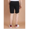 Men's Casual Cotton Striped Above knee Shorts (Black)