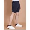 Men's Casual Cotton Striped Above knee Shorts (Navy)
