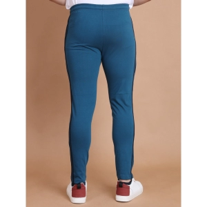 Generic Men's Casual Cotton Striped Full Length Track Pant (Blue)
