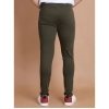 Men's Casual Cotton Striped Full Length Track Pant (olive)