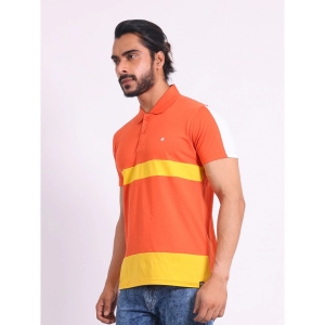 Generic Men's Casual Cotton Printed Polo Neck Half Sleeve T-Shirt (Brown)