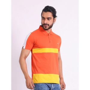 Generic Men's Casual Cotton Printed Polo Neck Half Sleeve T-Shirt (Brown)