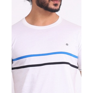 Generic Men's Casual Cotton Printed Round Neck Half Sleeve T-Shirt (White)