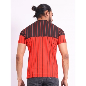 Generic Men's Casual Cotton Printed Round Neck Half Sleeve T-Shirt (Red)