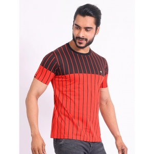 Generic Men's Casual Cotton Printed Round Neck Half Sleeve T-Shirt (Red)