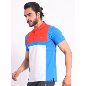 Generic Men's Casual Cotton Printed Polo Neck Half Sleeve T-Shirt (Red)