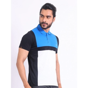 Generic Men's Casual Cotton Printed Polo Neck Half Sleeve T-Shirt (Black)