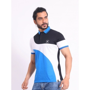 Generic Men's Casual Cotton Printed Polo Neck Half Sleeve T-Shirt (Black)