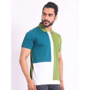 Generic Men's Casual Cotton Printed Polo Neck Half Sleeve T-Shirt (Multicolor)
