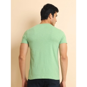 Generic Men's Casual Cotton Printed Round Neck Half Sleeve T-Shirt (Green)