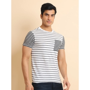Generic Men's Casual Cotton Printed Round Neck Half Sleeve T-Shirt (White)