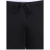 Men's Casual Cotton Striped Above knee Shorts (Black)