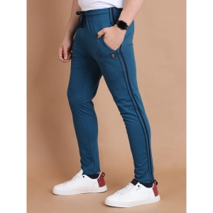 Generic Men's Casual Cotton Striped Full Length Track Pant (Blue)