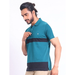 Generic Men's Casual Cotton Printed Polo Neck Half Sleeve T-Shirt (Green)