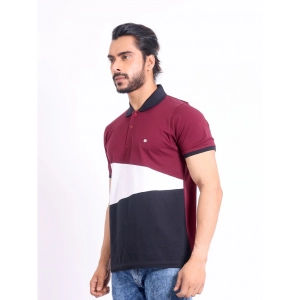 Generic Men's Casual Cotton Printed Polo Neck Half Sleeve T-Shirt (Multicolor)