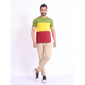Generic Men's Casual Cotton Printed Round Neck Half Sleeve T-Shirt (Multicolor)