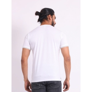 Generic Men's Casual Cotton Printed Round Neck Half Sleeve T-Shirt (White)