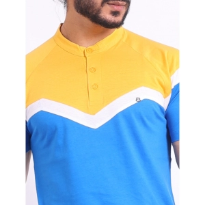 Generic Men's Casual Cotton Printed Polo Neck Half Sleeve T-Shirt (Inkblue)