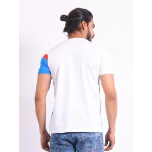 Generic Men's Casual Cotton Printed Round Neck Half Sleeve T-Shirt (White)