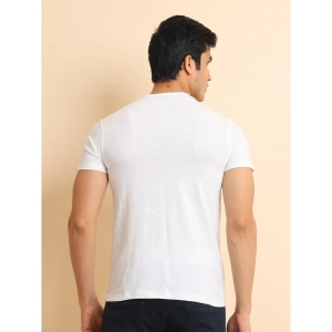 Generic Men's Casual Cotton Printed Round Neck Half Sleeve T-Shirt (White)
