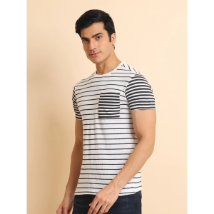 Generic Men's Casual Cotton Printed Round Neck Half Sleeve T-Shirt (White)