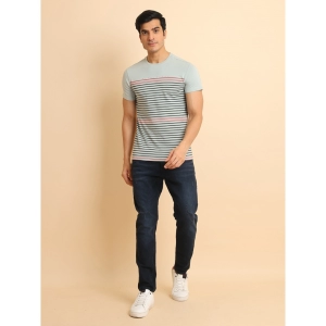 Generic Men's Casual Cotton Printed Round Neck Half Sleeve T-Shirt (Grey)