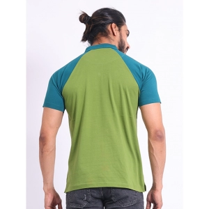 Generic Men's Casual Cotton Printed Polo Neck Half Sleeve T-Shirt (Green)
