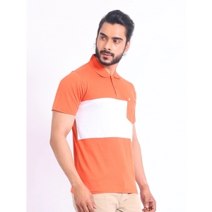 Generic Men's Casual Cotton Printed Polo Neck Half Sleeve T-Shirt (Brown)