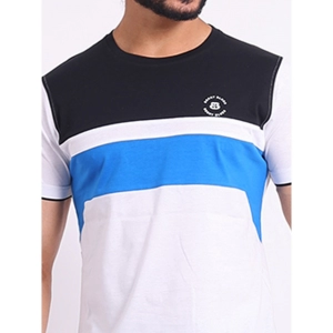 Generic Men's Casual Cotton Printed Round Neck Half Sleeve T-Shirt (Black)