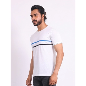 Generic Men's Casual Cotton Printed Round Neck Half Sleeve T-Shirt (White)