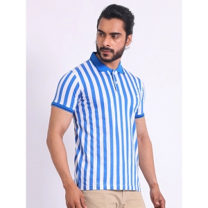 Generic Men's Casual Cotton Printed Polo Neck Half Sleeve T-Shirt (White)