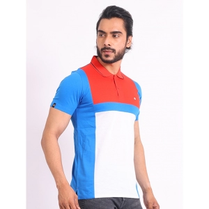 Generic Men's Casual Cotton Printed Polo Neck Half Sleeve T-Shirt (Red)