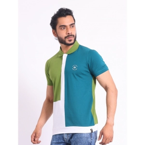 Generic Men's Casual Cotton Printed Polo Neck Half Sleeve T-Shirt (Multicolor)