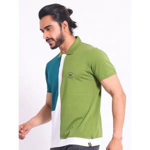 Generic Men's Casual Cotton Printed Polo Neck Half Sleeve T-Shirt (Multicolor)
