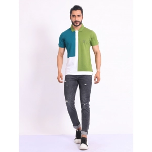 Generic Men's Casual Cotton Printed Polo Neck Half Sleeve T-Shirt (Multicolor)
