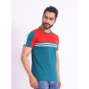 Generic Men's Casual Cotton Printed Round Neck Half Sleeve T-Shirt (Red)