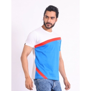 Generic Men's Casual Cotton Printed Round Neck Half Sleeve T-Shirt (White)