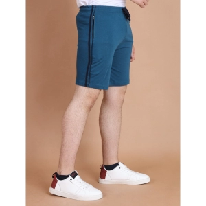 Generic Men's Casual Cotton Striped Above knee Shorts (Blue)