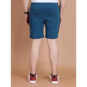 Generic Men's Casual Cotton Striped Above knee Shorts (Blue)