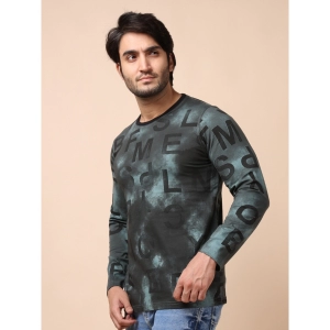 Generic Men's Casual Cotton Printed Round Neck Full Sleeve T-Shirt (Grey)