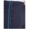 Men's Casual Cotton Striped Full Length Track Pant (Navy)