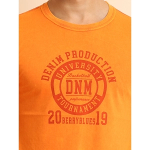 Generic Men's Casual Cotton Printed Round Neck Half Sleeve T-Shirt (Rust)