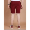 Men's Casual Cotton Striped Above knee Shorts (Maroon)