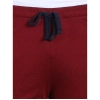 Men's Casual Cotton Striped Above knee Shorts (Maroon)